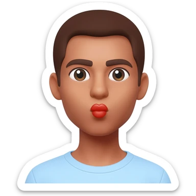 Kiss face emojis sticker