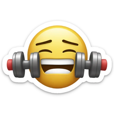 Winky face lifting weights  sticker