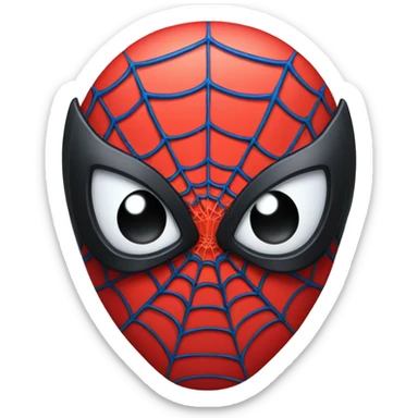 Spiderman face sticker