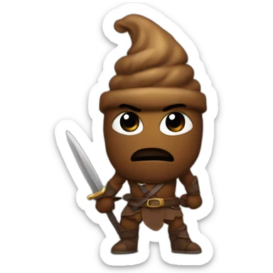 Poop that is a warrior sticker