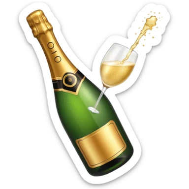 champagne popping sticker