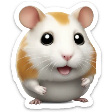 Hamster robot sticker