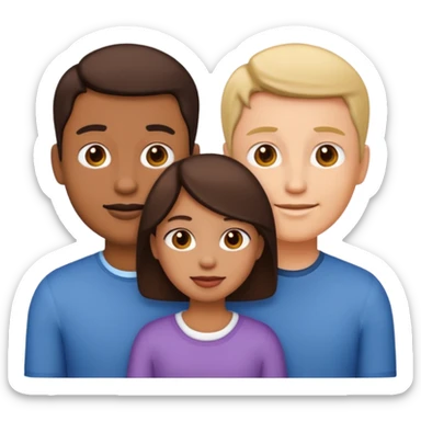Make a family emoji, 3 people sticker