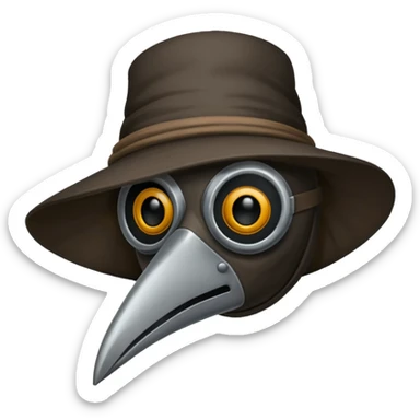 plague doctor mask no hat sticker