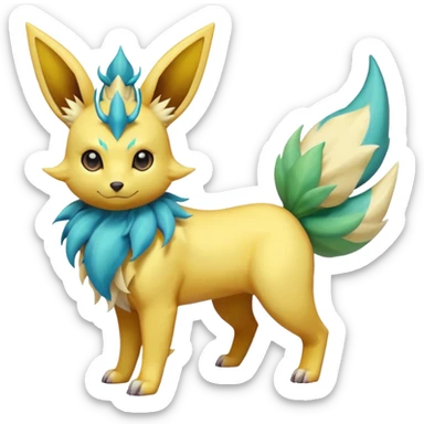 Jolteon-Flareon-Vaporeon-Leafeon-Umbreon-Glaceon-Espeon-Fakémon-Pokémon-Digimon-hybrid-fusion (full body) sticker
