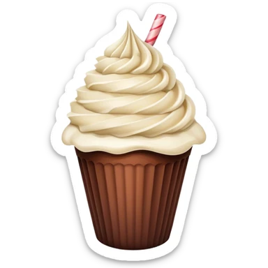 chocolate milkshake cupcake  sticker