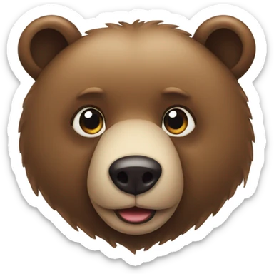 Bear with heart in its eye  sticker