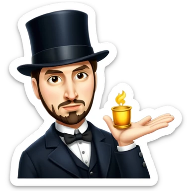 Detective with a tophat sticker