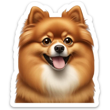 The red-haired pomeranian sticker