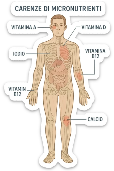 corpo umano in carenza di micronutrienti in italiano sticker