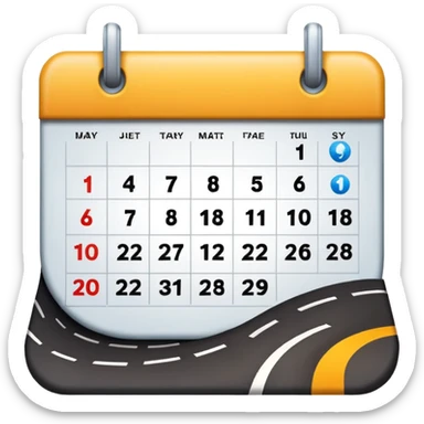 represent travel time between calendar events. It should imply “in transit” or “commuting,”  sticker