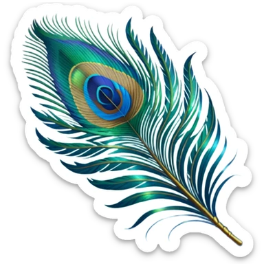 Peacock feather emoji sticker