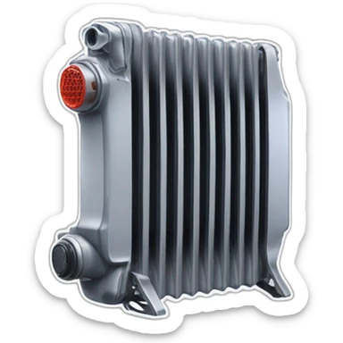 broken car radiator and ps4 sticker