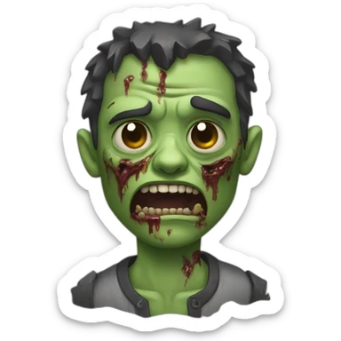 zombie feo sticker