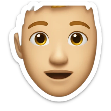 sliding finger across jaw sticker