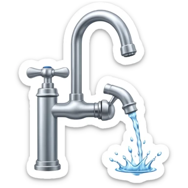 open water faucet sticker