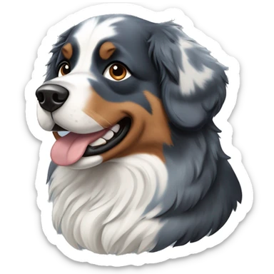 blue merle bernese mountain dog sticker