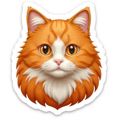 kucing oren yang imut sticker