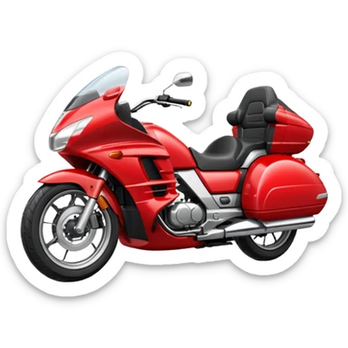 Moto Honda avec Side car rouge sticker