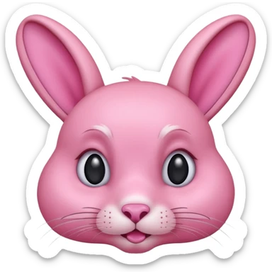 Conejo rosado solo cara como este pero rosado 🐰 sticker