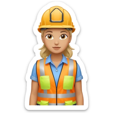 bauarbeiterin sticker