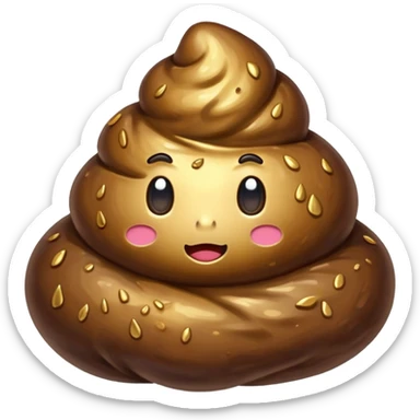 Guilded turd sticker