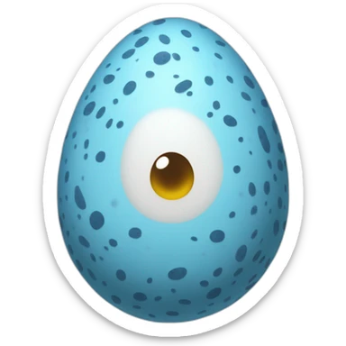 Blue speckled egg sticker