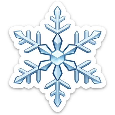 Snow flake, 128 x 128 sticker
