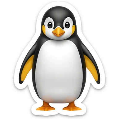 Penguin posing like, "Why? sticker