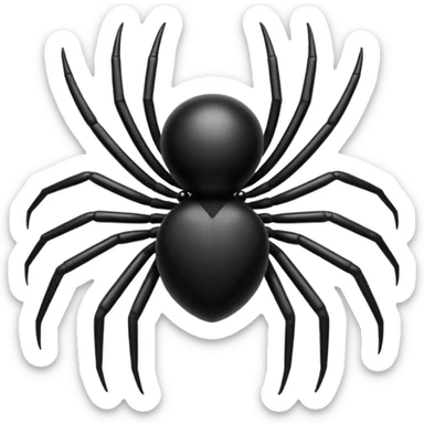 “spider emoji, clean iOS style” sticker