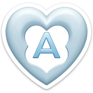 Beyaz kalp içerisininde Aharfi sticker