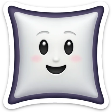 a pillow with dark aura coming out of it  sticker