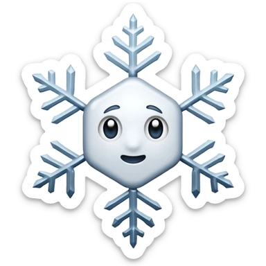 The stormy snowflake sticker