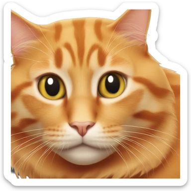 Orange cat sticker