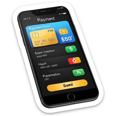 Mobile payment – smartphone with payment app sticker