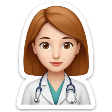 doctor woamn,brow eyes, cardiologist, classic sticker