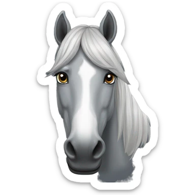 gray horse sticker