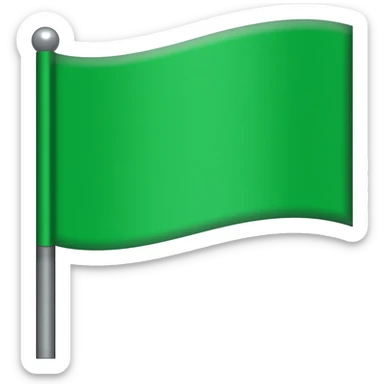 Green flag emoji sticker