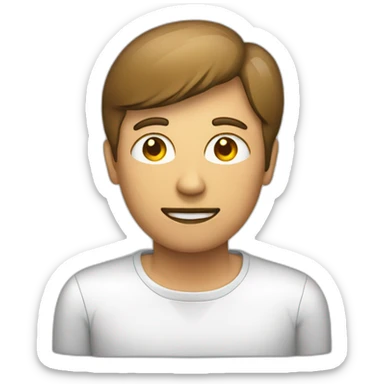 person with a message box overhead sticker