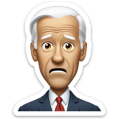 joe biden looking confused mouth open sticker