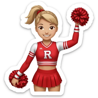 Rutgers full body Cheerleader sticker