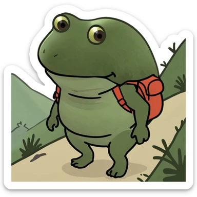bufo hiking sticker