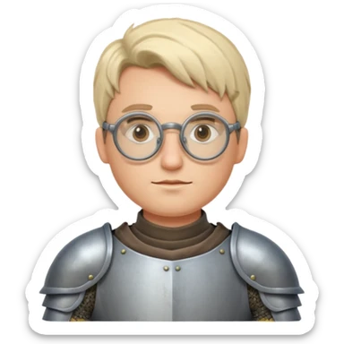 Knights with Glasses: Knight in armor with round glasses
















 sticker