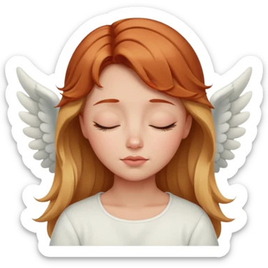 Sleepy angel with auburn hair the blonde balayage sticker