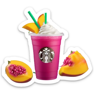 starbucks Mango dragonfruit refresher  sticker