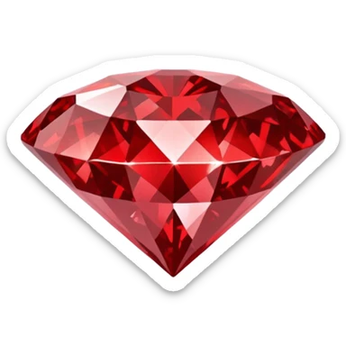 red glitter diamond sticker