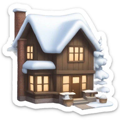 Cozy winter home sticker
