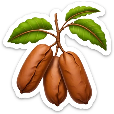 tamarind fruit with leaf sticker