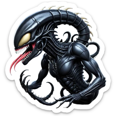  Venom-Xenomorph-hybrid-fantasy-creature sticker