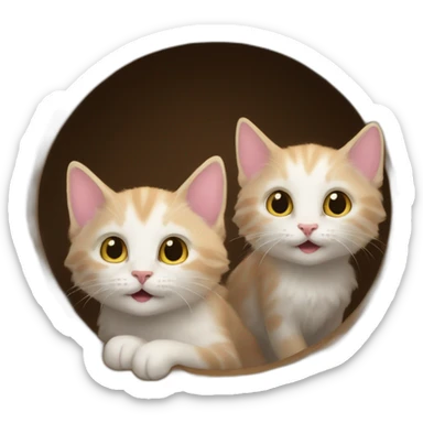 Two Kittens in hobbit world  sticker